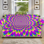 Green Wave Moving Optical Illusion Sofa Protector