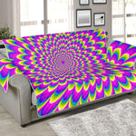 Green Wave Moving Optical Illusion Sofa Protector