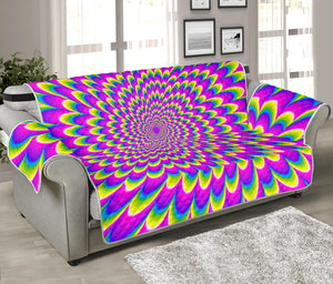 Green Wave Moving Optical Illusion Sofa Protector