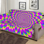 Green Wave Moving Optical Illusion Sofa Protector