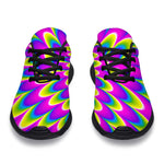 Green Wave Moving Optical Illusion Sport Shoes GearFrost
