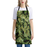 Green Weed Print Apron