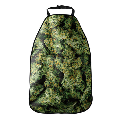 Green Weed Print Car Seat Organizers