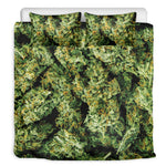 Green Weed Print Duvet Cover Bedding Set