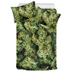 Green Weed Print Duvet Cover Bedding Set