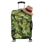 Green Weed Print Luggage Cover