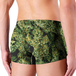 Green Weed Print Men's Boxer Briefs