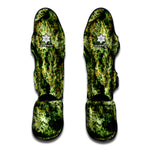 Green Weed Print Muay Thai Shin Guard