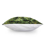 Green Weed Print Pillow Cover