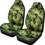 Green Weed Print Universal Fit Car Seat Covers