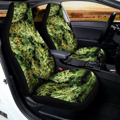 Green Weed Print Universal Fit Car Seat Covers