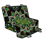 Green White Dot Mandala Print Pet Car Back Seat Cover