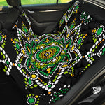 Green White Dot Mandala Print Pet Car Back Seat Cover