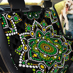 Green White Dot Mandala Print Pet Car Back Seat Cover