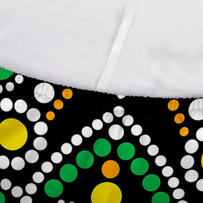 Green White Dot Mandala Print Sofa Cover
