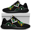 Green White Dot Mandala Print Sport Shoes GearFrost