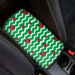 Green Zigzag Ladybird Pattern Print Car Center Console Cover