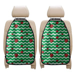 Green Zigzag Ladybird Pattern Print Car Seat Organizers
