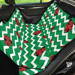 Green Zigzag Ladybird Pattern Print Pet Car Back Seat Cover