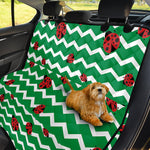 Green Zigzag Ladybird Pattern Print Pet Car Back Seat Cover