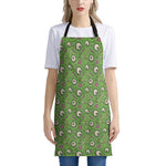 Green Zombie Pattern Print Apron