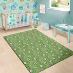Green Zombie Pattern Print Area Rug
