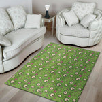 Green Zombie Pattern Print Area Rug