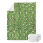 Green Zombie Pattern Print Blanket