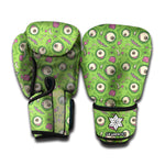 Green Zombie Pattern Print Boxing Gloves