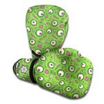 Green Zombie Pattern Print Boxing Gloves
