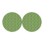 Green Zombie Pattern Print Car Coasters