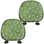 Green Zombie Pattern Print Car Headrest Covers