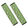 Green Zombie Pattern Print Car Seat Belt Covers