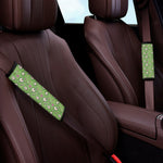 Green Zombie Pattern Print Car Seat Belt Covers