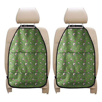 Green Zombie Pattern Print Car Seat Organizers
