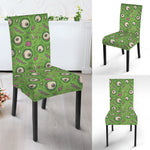 Green Zombie Pattern Print Dining Chair Slipcover