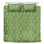 Green Zombie Pattern Print Duvet Cover Bedding Set