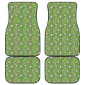 Green Zombie Pattern Print Front and Back Car Floor Mats