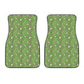 Green Zombie Pattern Print Front Car Floor Mats