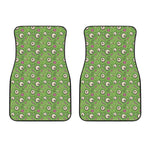 Green Zombie Pattern Print Front Car Floor Mats