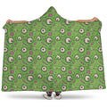 Green Zombie Pattern Print Hooded Blanket