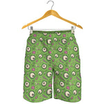 Green Zombie Pattern Print Men's Shorts