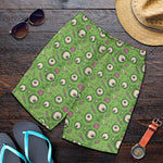Green Zombie Pattern Print Men's Shorts
