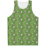 Green Zombie Pattern Print Men's Tank Top