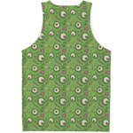 Green Zombie Pattern Print Men's Tank Top