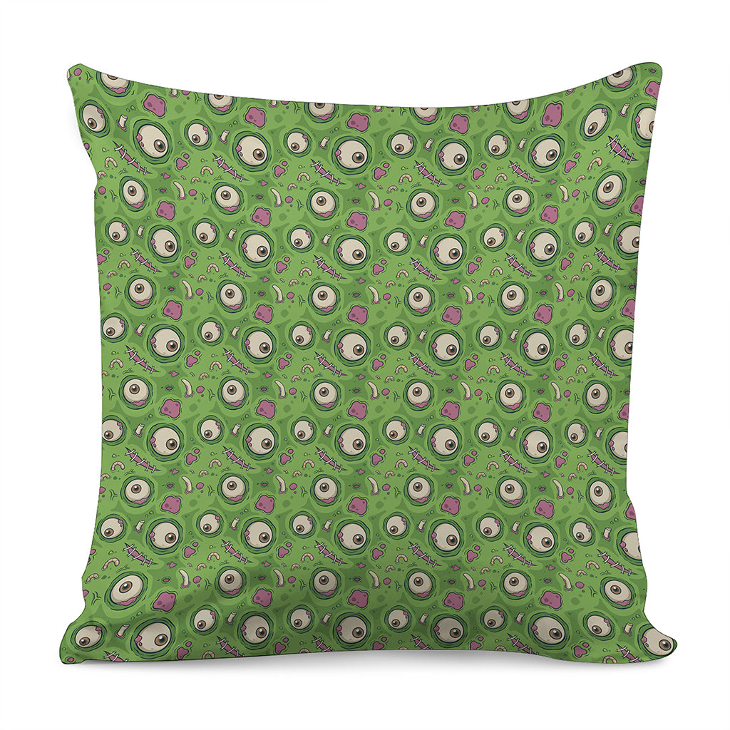 Green Zombie Pattern Print Pillow Cover