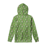 Green Zombie Pattern Print Pullover Hoodie
