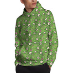 Green Zombie Pattern Print Pullover Hoodie