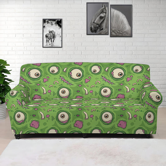 Green Zombie Pattern Print Sofa Cover