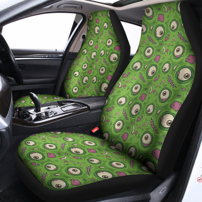 Green Zombie Pattern Print Universal Fit Car Seat Covers
